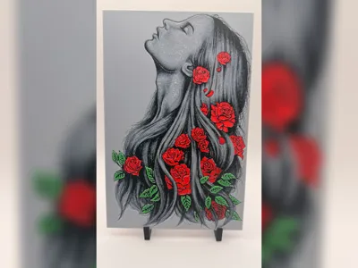 Roses in Her Shadow - Hueforge