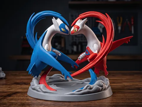 Escenografía en miniatura: Latios & Latias — Heart of the Sky — referencia de MakerWorld