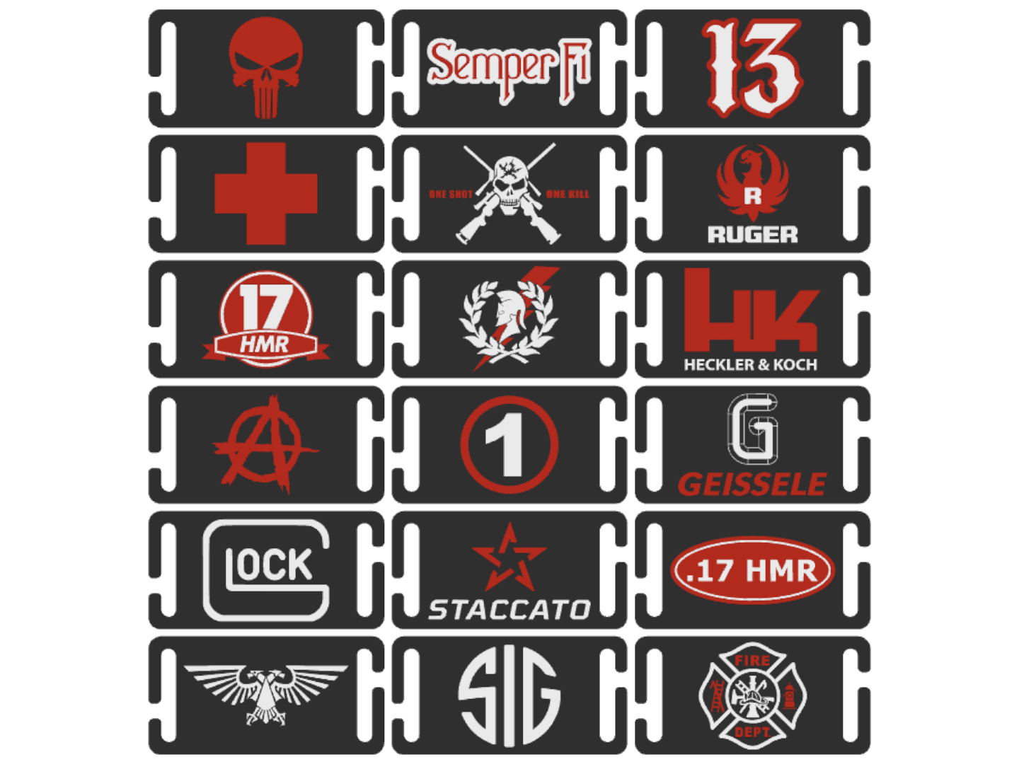 Patchs - logo fixation molle asymétrique