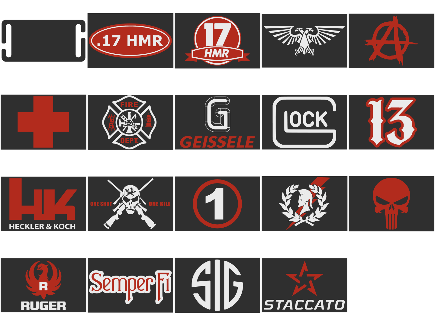 Patchs - logo fixation molle asymétrique