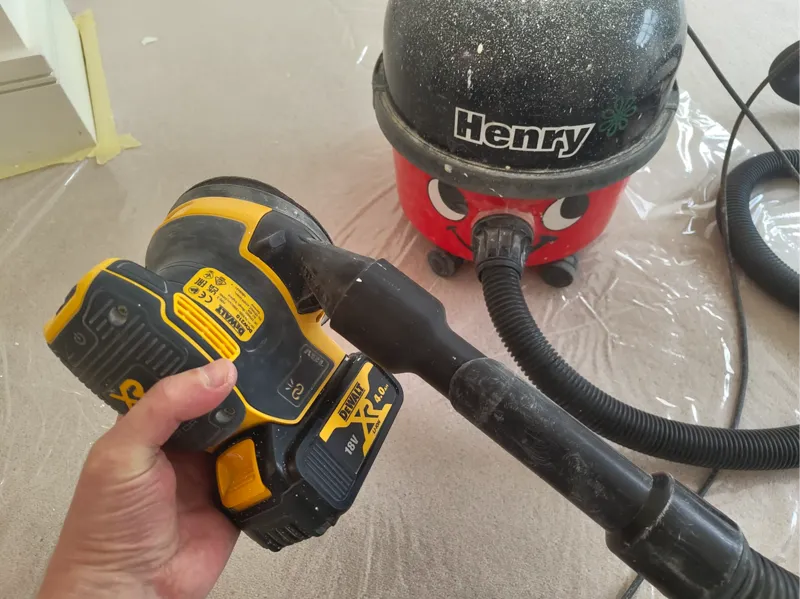 Dewalt DCW210 sander to Henry vacuum adapter