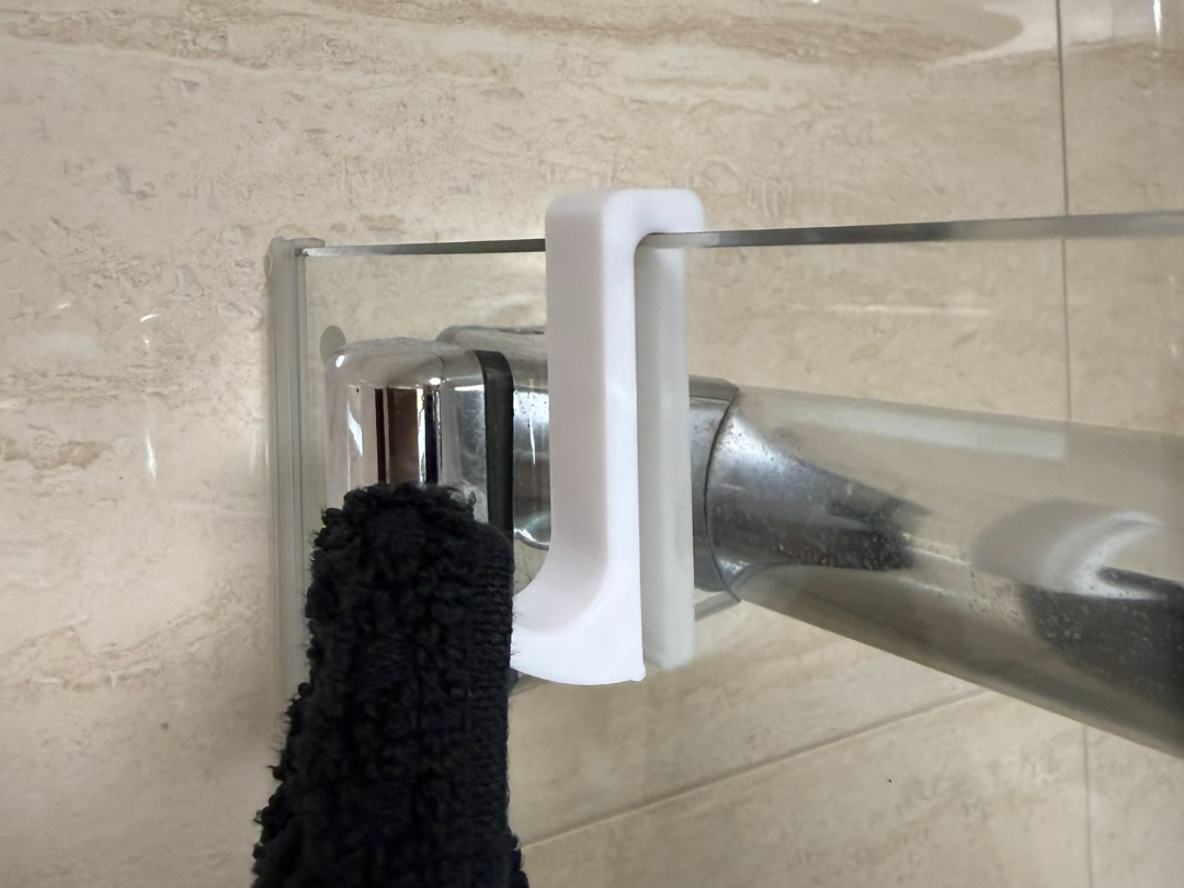 TOWEL HOOK SINGLE SIDE FOR SHOWER GLASS WALL 6mm