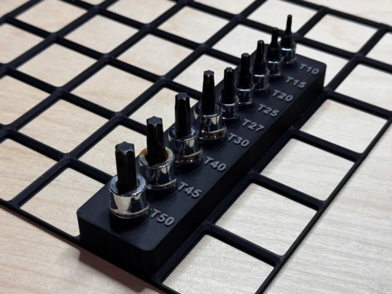 Pittsburgh 9 PC. Star Point Socket Set Gridfinity