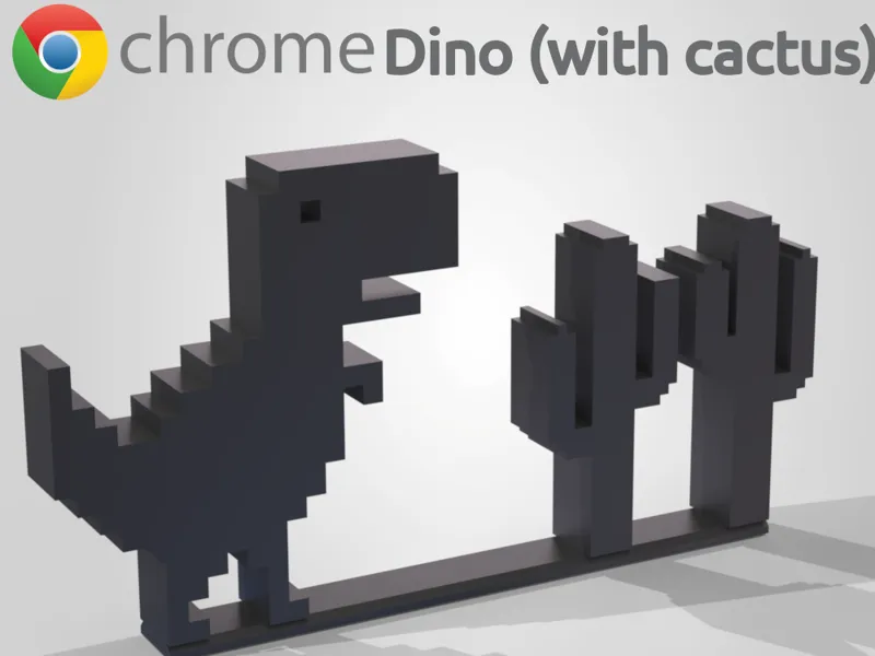 Chrome Dino (With Cactus)