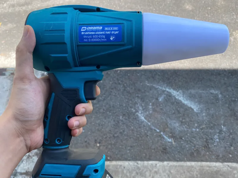 Long nozzle air blower