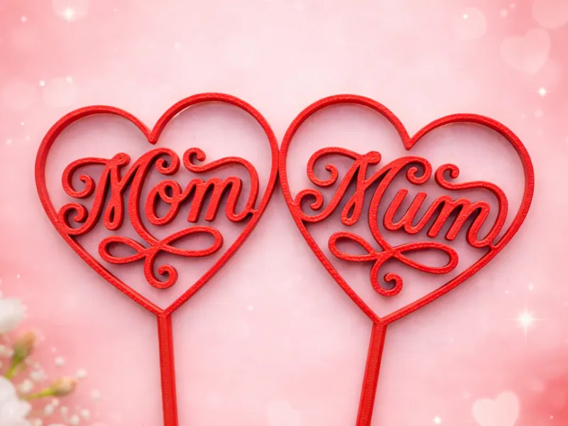 Mothers day floral pick - Mom Mum Mae Mama Maman