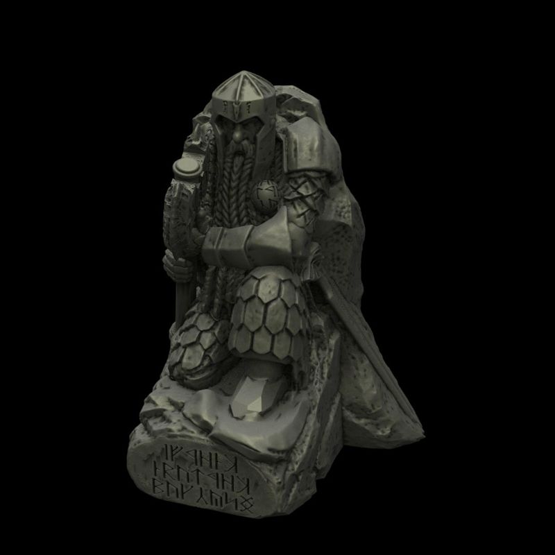 Mountain Fortress Dwarf Gatekeeper Bookends