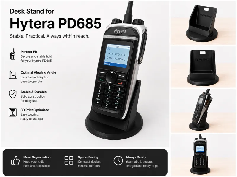 Hytera PD 685 / AR 685 Desk Stand