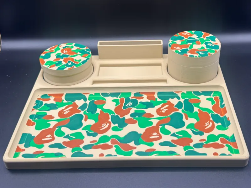 Bape Rolling Tray - Grinder - Jar Set