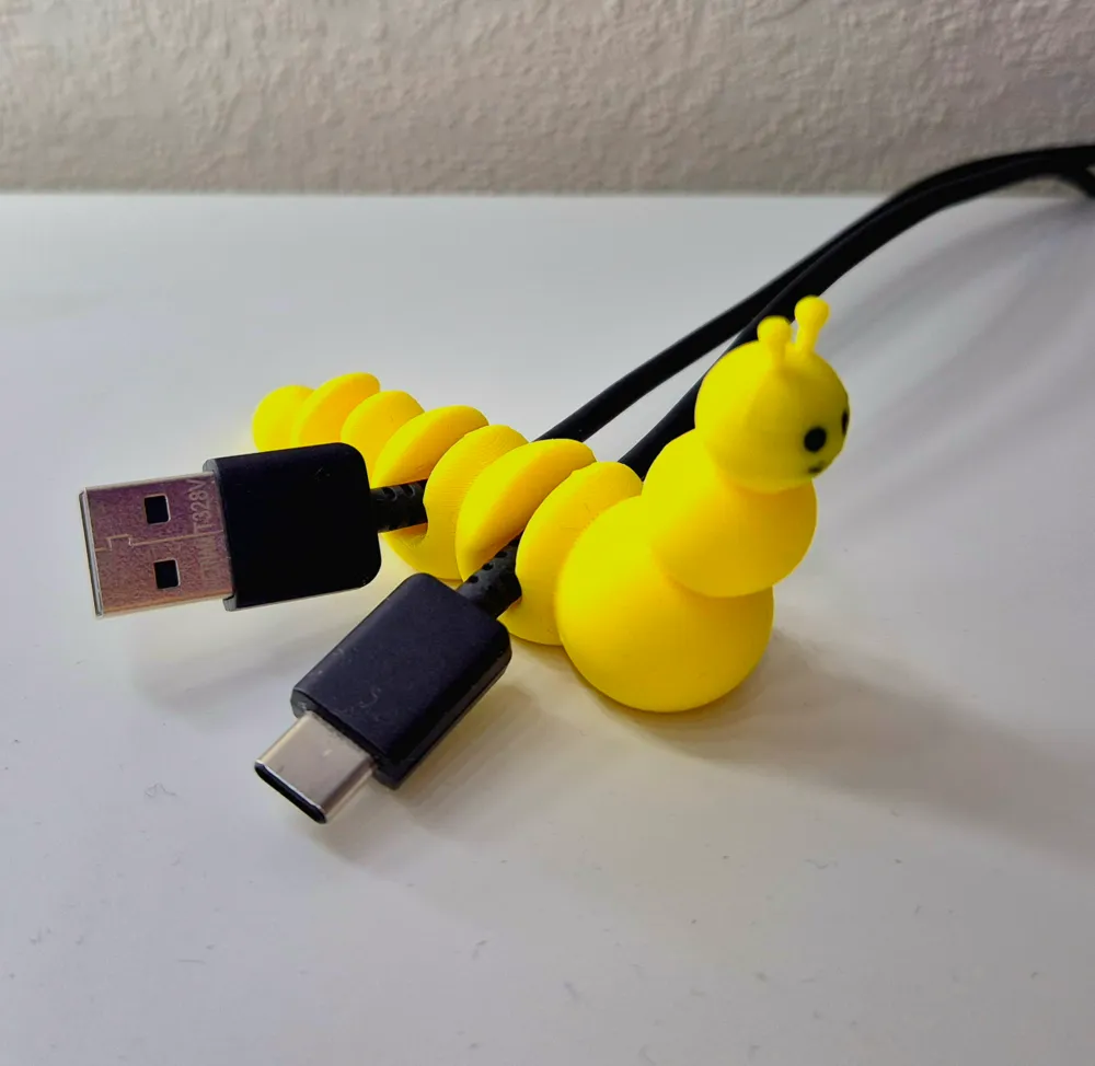 Cable holder WORM by Lullabaloo MakerWorld: Download Free 3D Models
