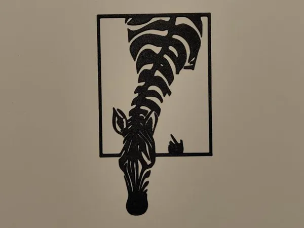 Silhouette murale zèbre