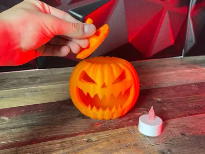 Spooky Halloween Pumpkin (Tealight Compatible)