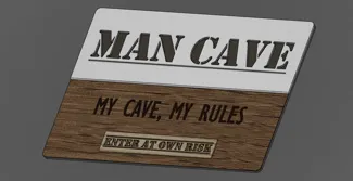Man Cave Sign - My Cave, My Rules