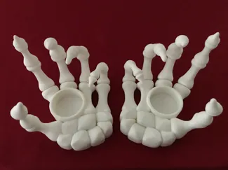 Scary Skeleton Hand LED Tea Light Candle Holder