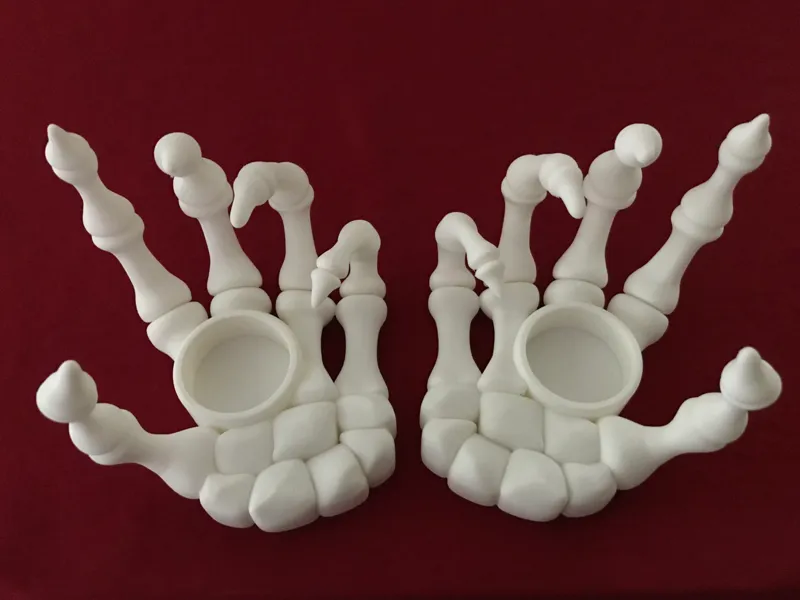 Scary Skeleton Hand LED Tea Light Candle Holder