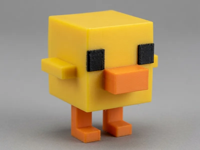 3D Printed Minecraft Chick Figurine