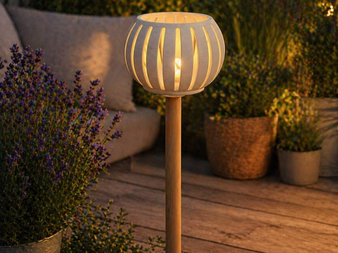 Modernes LED-Windlicht für Garten & Terrasse