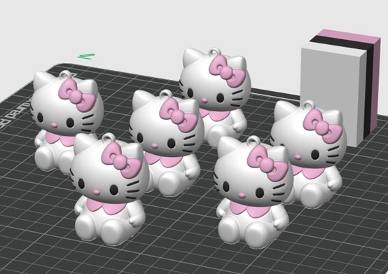 Miniatura 2 do modelo 3D hello kitty 钥匙扣、挂件、背包吊饰、车载挂饰