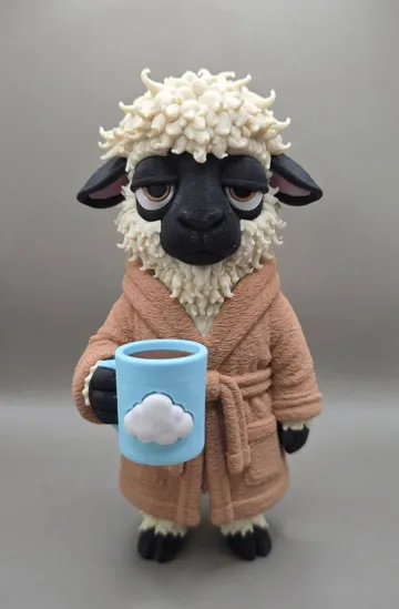 Accesorio para impresora 3D: Baaa-rely Awake - Sheep (No AMS) — vista de referencia 3