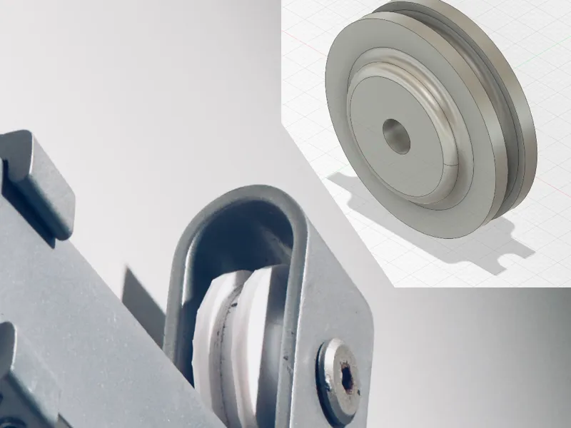 Customizeable Sliding Barn Door Replacement Wheel