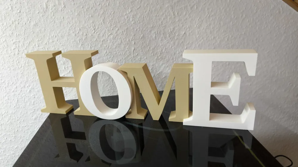 Decorative Text Home by m.a.g. MakerWorld: Download Free 3D Models