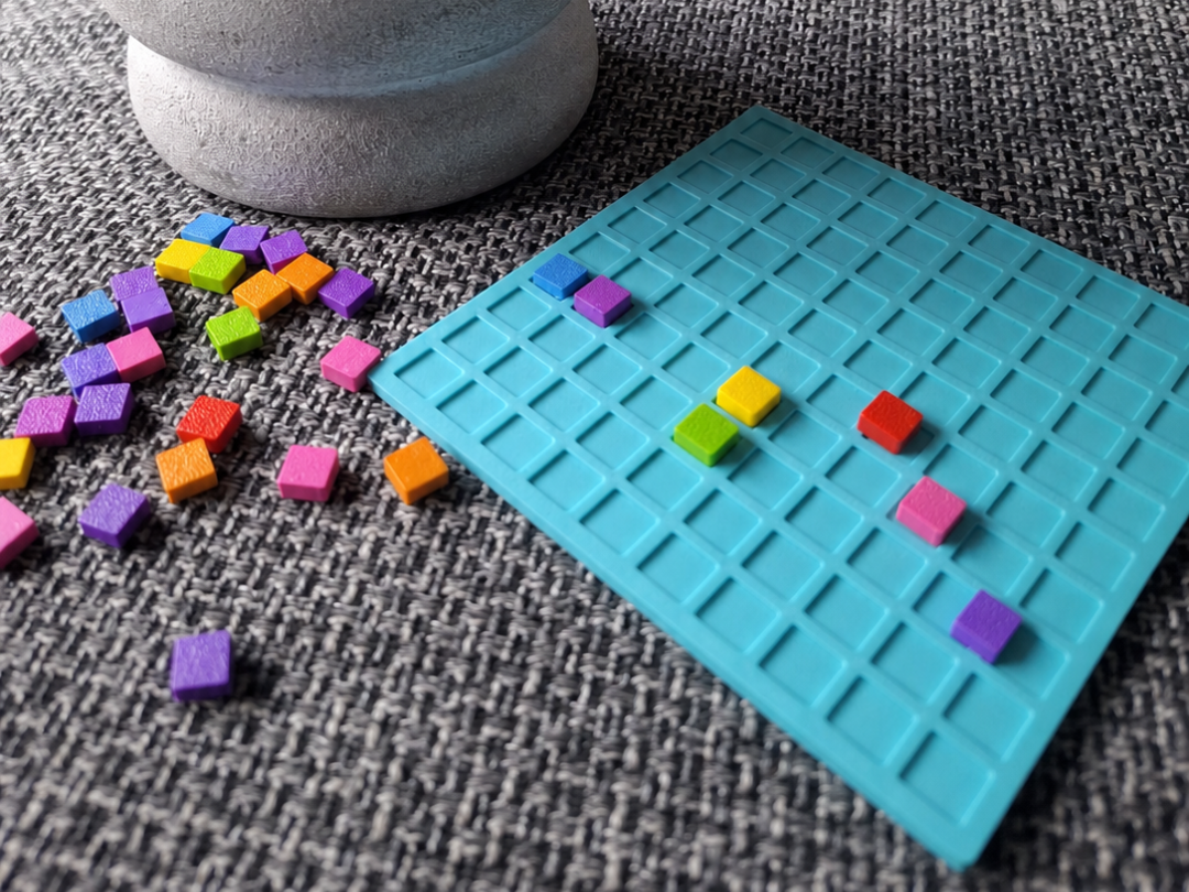 Mozaiek pixel bord 10 x 10 met opdrachtkaarten