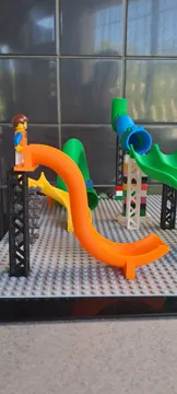 Modelo para impresión 3D: Toboggan vertical long simple voie type LEGOO — vista de referencia 3