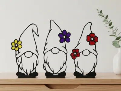 Multicolored Gnome Display Figure