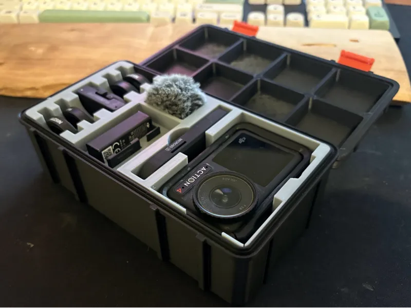 Gridfinity DJI action 4/mic mini gear box