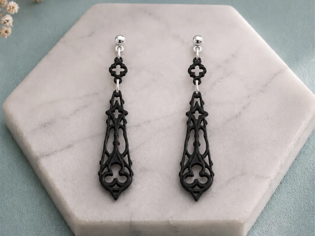 Gothic Cathedral Earrings view 2