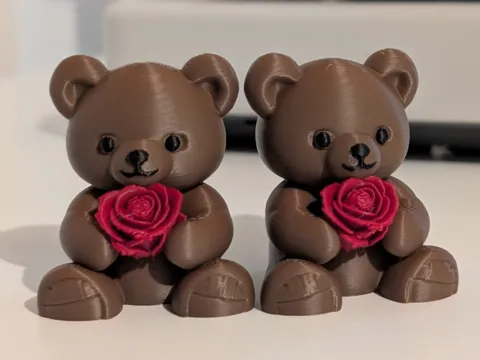 Teddy Bear Holding Eternal Rose - Valentine's Gift