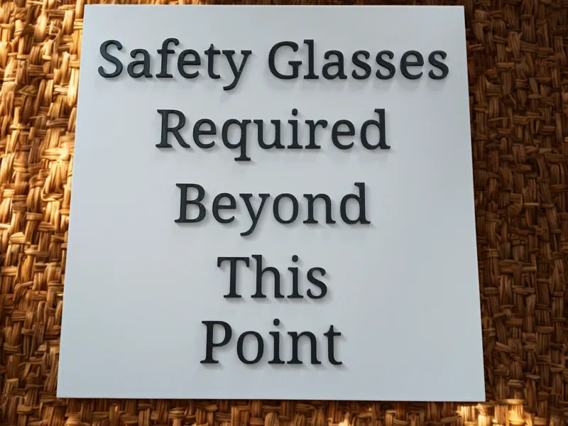 Safety Glasses Required Sign 8" x 8"