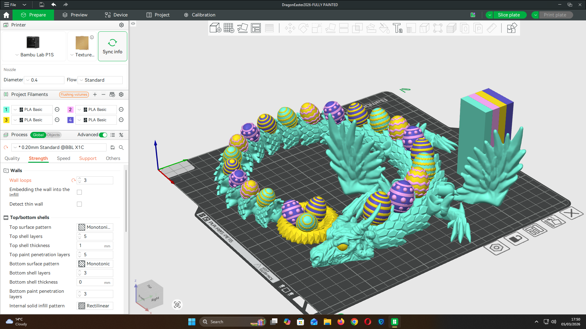 Miniatura 3 do modelo 3D Easter dragon flexi 