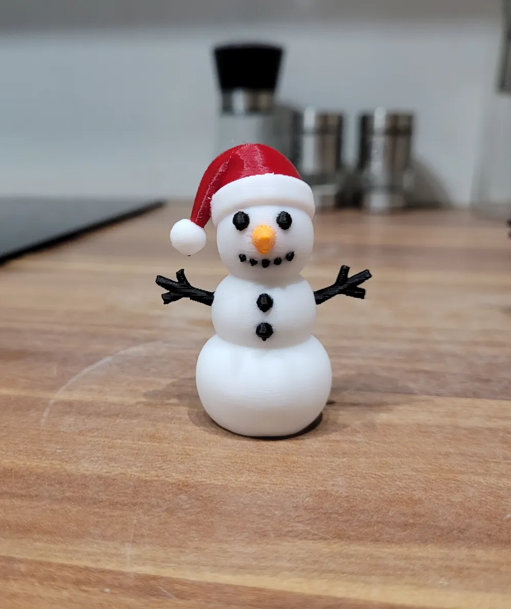 Cute Christmas snowman - Free 3D Print Model - MakerWorld