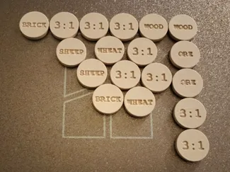 Catan Harbor Marker Tokens