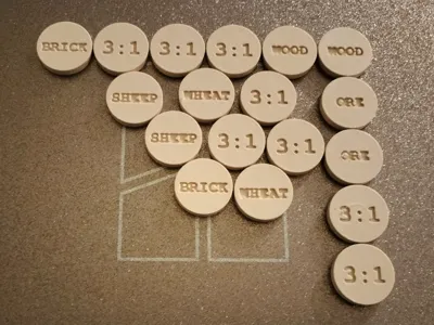 Catan Harbor Marker Tokens