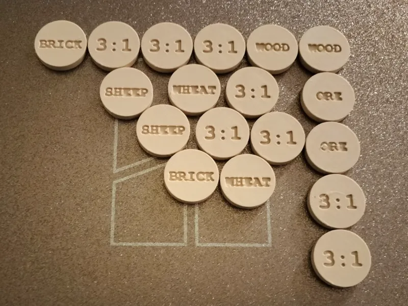 Catan Harbor Marker Tokens