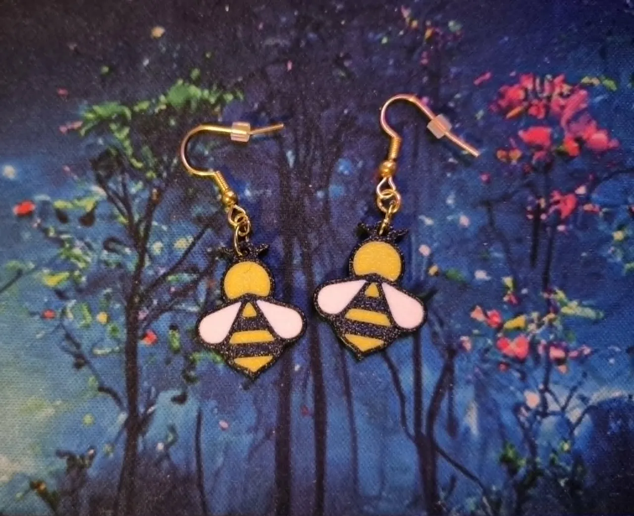 Bumble Bee Earrings view 2