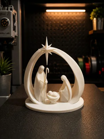 Letrero o emblema decorativo: Presépio Minimalista - holy family nativity scene — vista de referencia 2