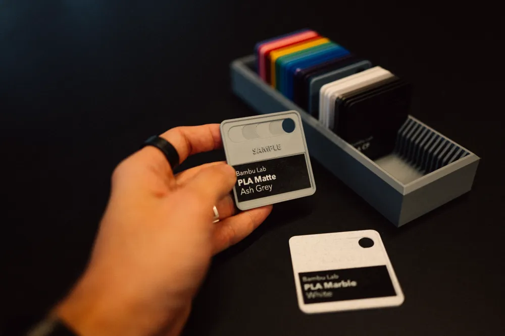 Material Samples with Holder - Free 3D Print Model - MakerWorld
