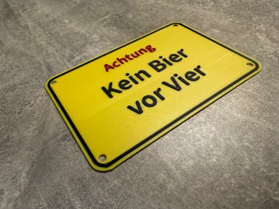 Sign No Beer Before Four