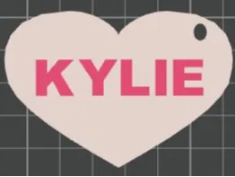 Personalized heart keychain