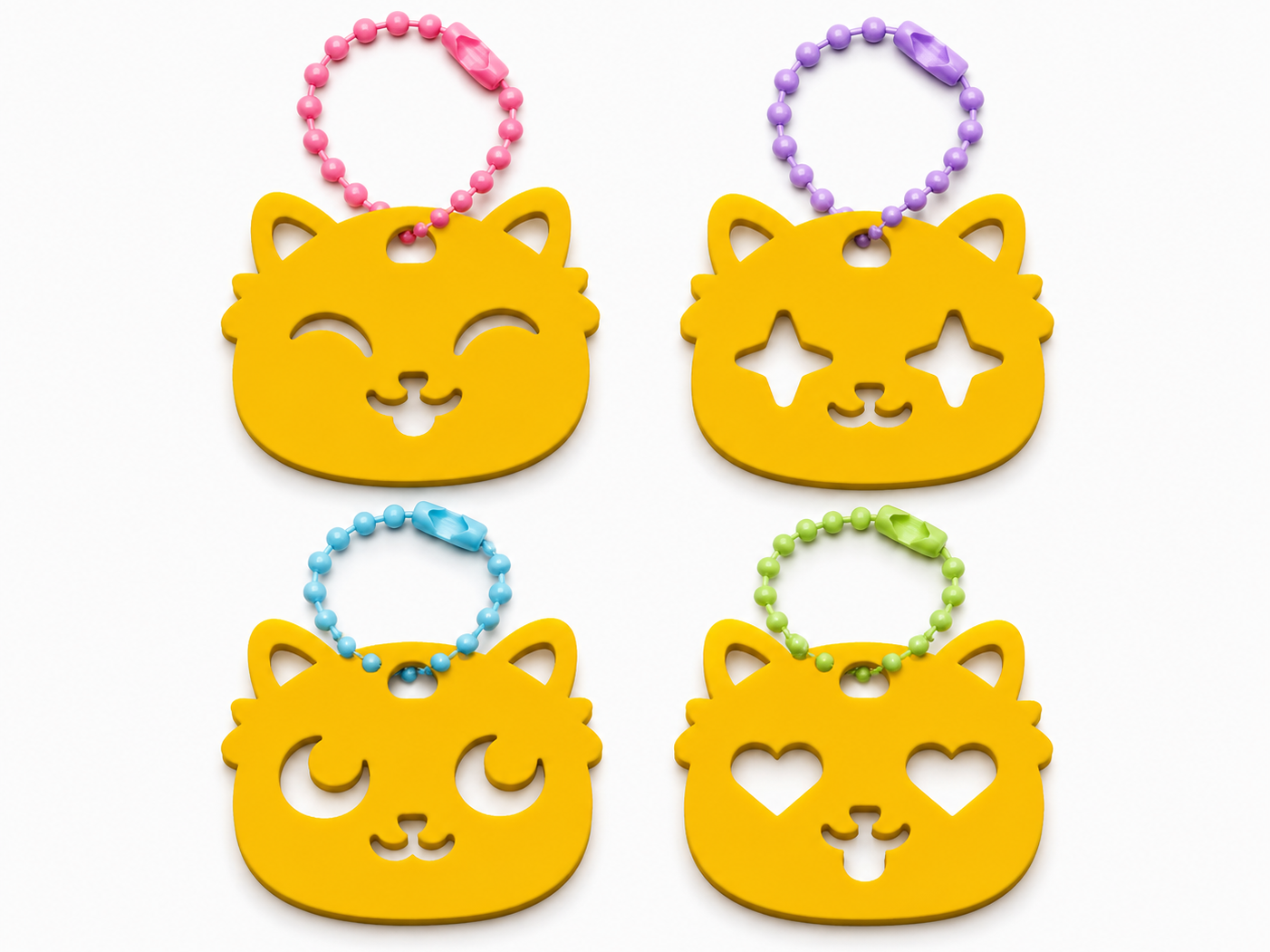 Kitty Keychains (Set of 4)