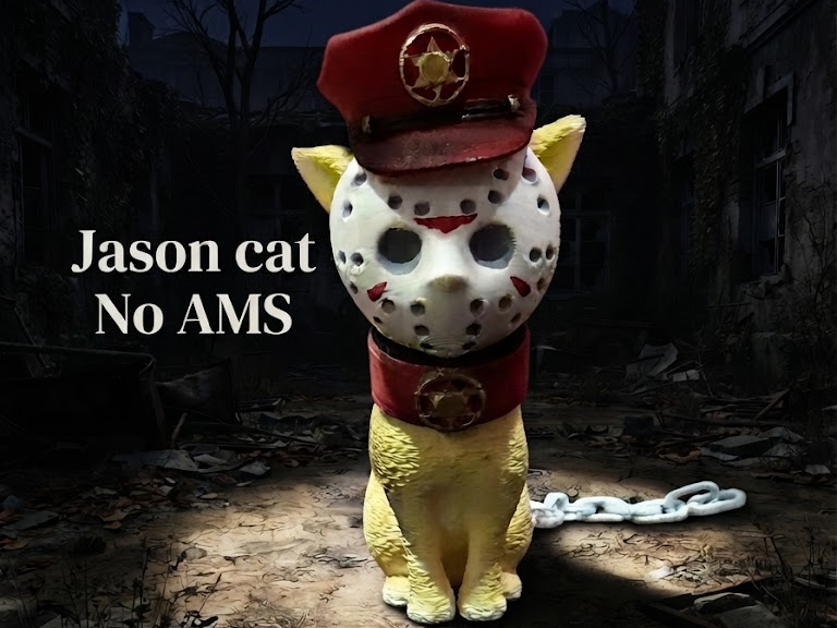 Jason Voorhees Mask Cat Decor Multi parts NO AMS 3D model