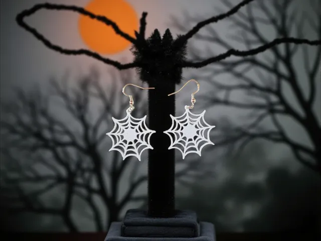 Spider web v2 earrings