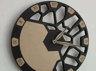 Industrial style asymmetric clock