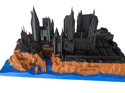 Multicolour Hogwarts Castle with Ocean
