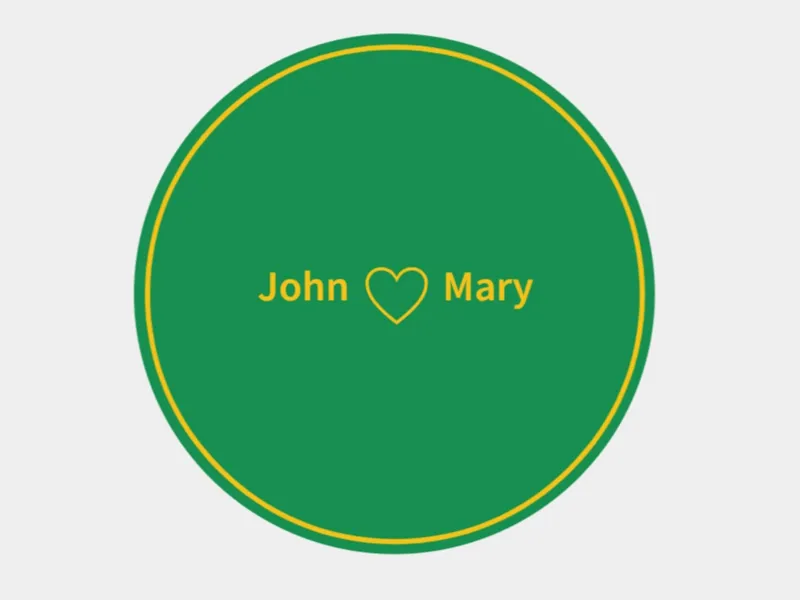 Coaster Round Love with Name