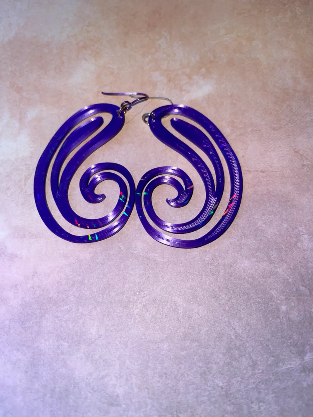 Spiral earrings view 3