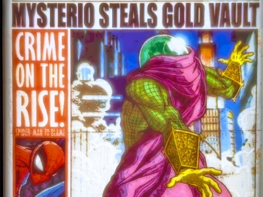 Spiderman Daily Bugle Mysterio Litho